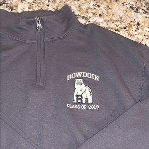 Bowdoin college quarter zip sweatshirt